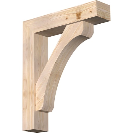 Ekena Millwork Legacy Block Smooth Bracket w/ Offset Brace, Douglas Fir, 7 1/2"W x 34"D x 40"H BKT0806X34X40LEC05SDF
